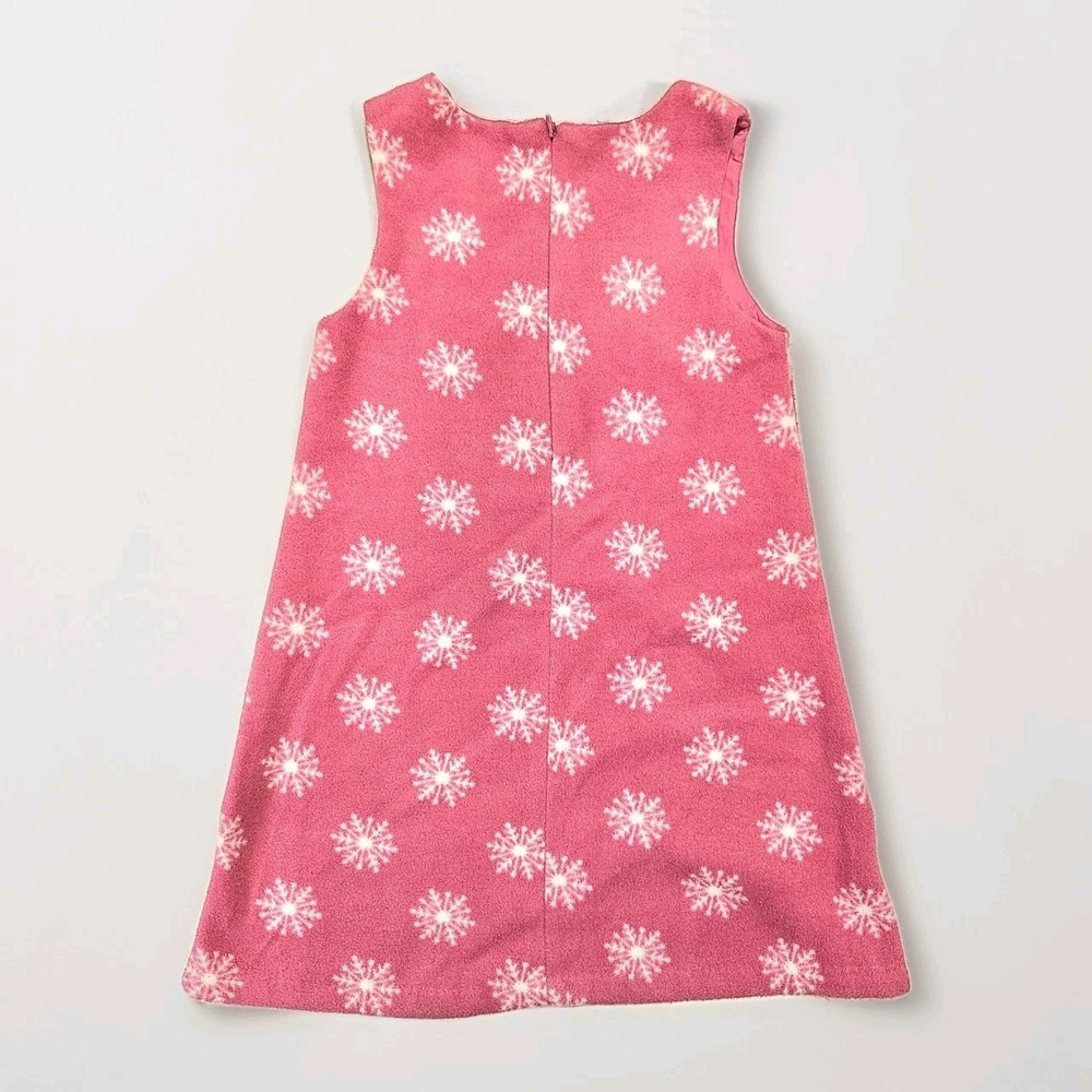 Bonnie Jean Baby Girls Snowflake Christmas Tree Fleece Jumper Dress Size 6x - Picture 5 of 10
